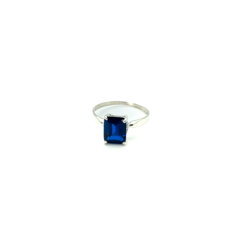 Vanessa II: Sterling Silver Rectangular Stone Ring - Image 4