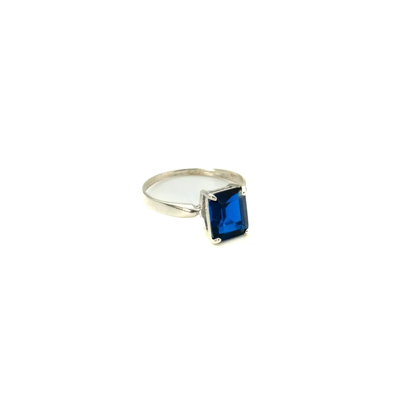Vanessa II: Sterling Silver Rectangular Stone Ring - Image 9