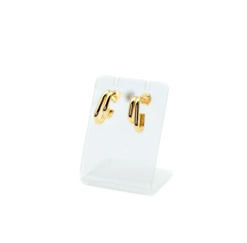 Nova: Chunky Double Hoop Earrings - Image 2