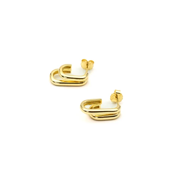 Nova: Chunky Double Hoop Earrings