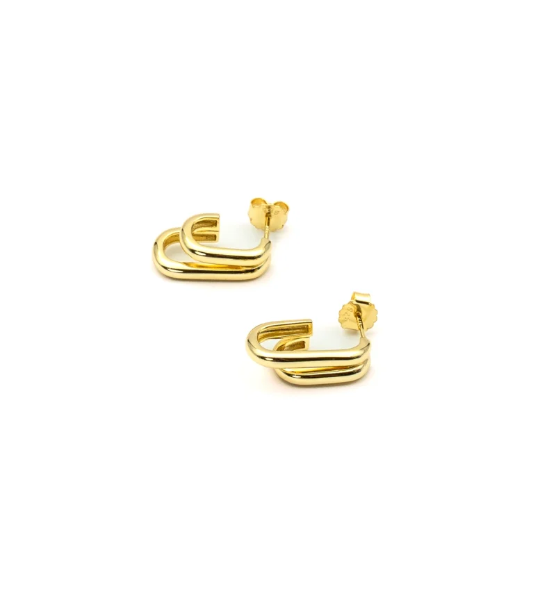Nova: Chunky Double Hoop Earrings